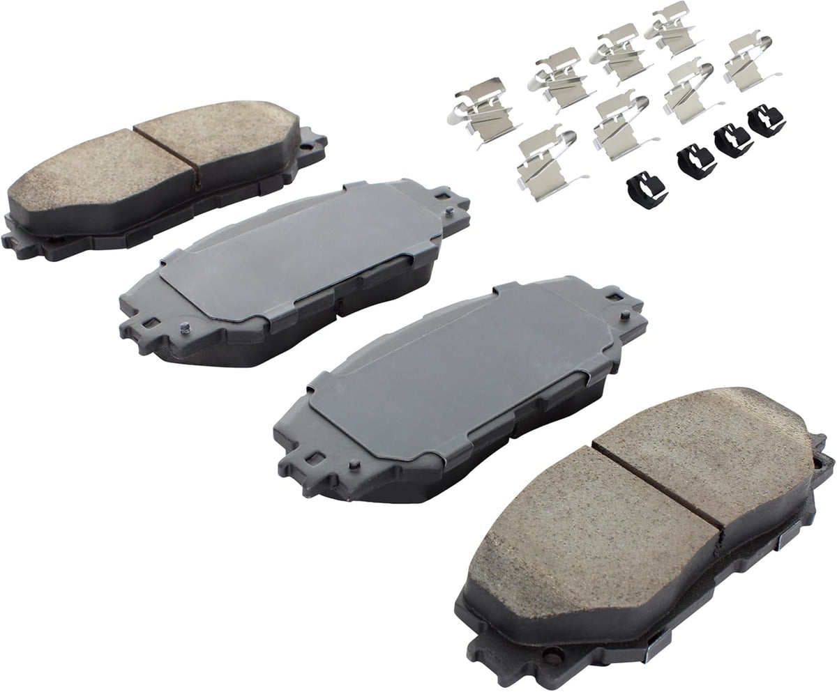 Premium Semi-Metallic Front Brake Pads (1001-1210M) Compatible with 2006-2019 Lexus/Pontiac/Scion/Toyota (Corolla/HS250h/Matrix/Prius V/RAV4/Vibe/xB/xD)