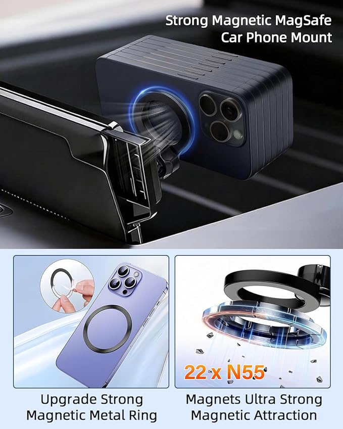 PZK Car Phone Mount for Mazda CX-3 2016-2021 /Mazda 3 2014-2016 /MX-5 Miata 2016-2023 Accessories 7-Inch Screen Compatible with Magsafe Car Phone Holder 360° Rotation Phone Cradles Not Affect Vent