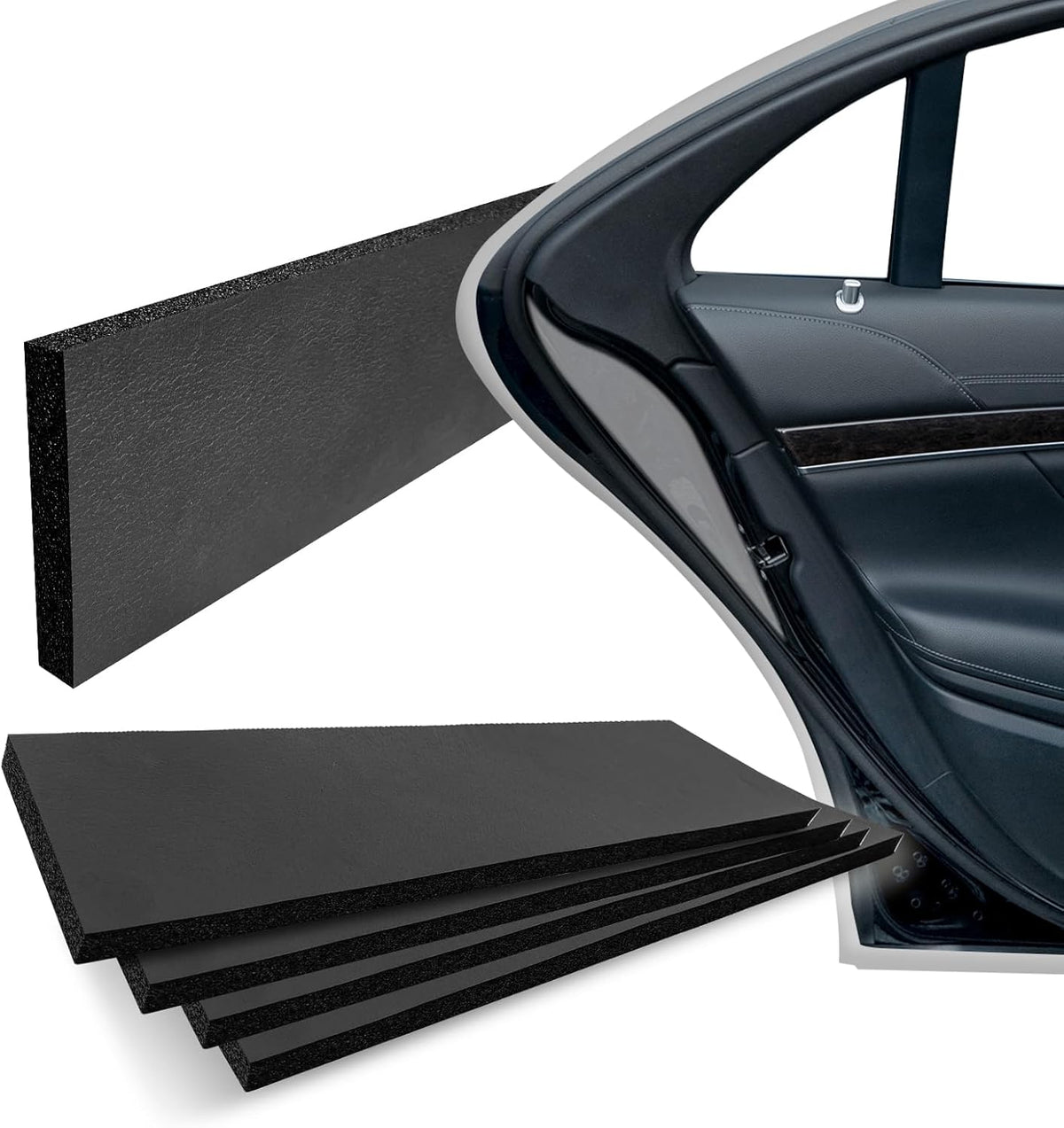 ROBLOCK 4 PCS Garage Wall Protector 17.5x4 inch, Self Adhesive Garage Wall Protector for Car Doors, Durable Foam Padding Wall Guard, Waterproof Car Door Protector, Easy Setup Wall Bumper Guards