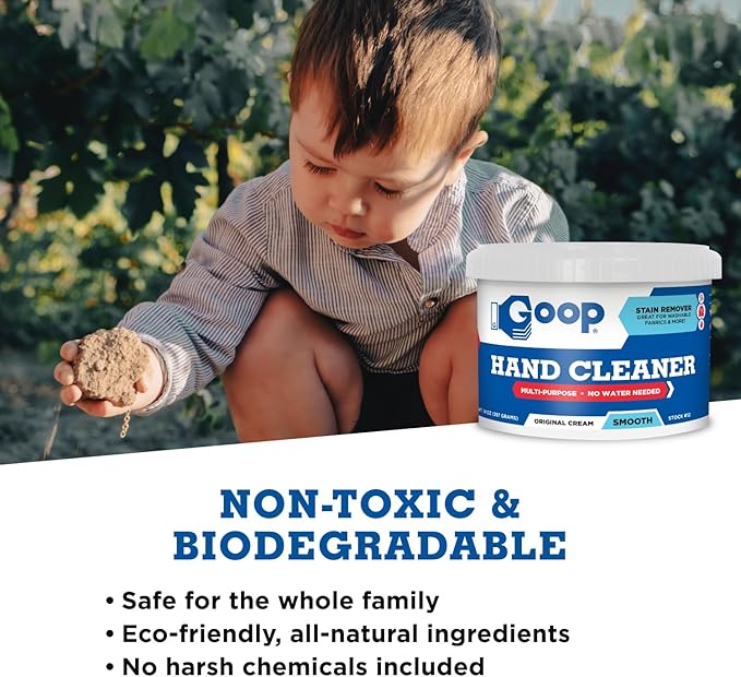 GOOP Original Multi-Purpose Waterless Hand Cleaner and Stain Remover - 14 oz Can (Pack of 4)