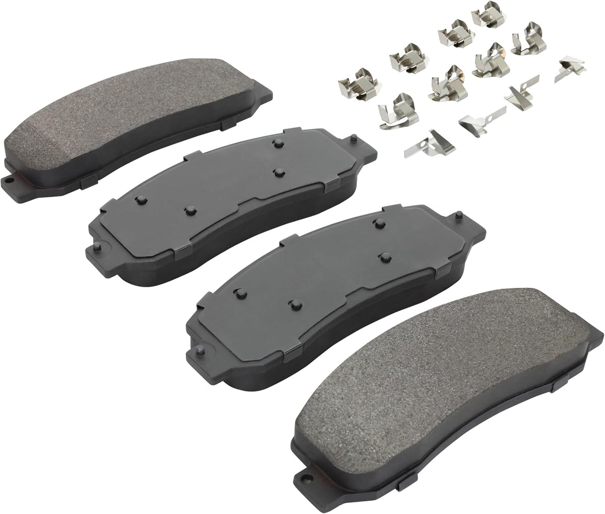 Premium Semi-Metallic Front Brake Pads (1001-1069M) Compatible with Ford F-250 Super Duty 2011-2005, F-350 2007-2005, F-350 Super Duty 2012-2005, F-450 Super Duty 2012-2010, Lobo 2010