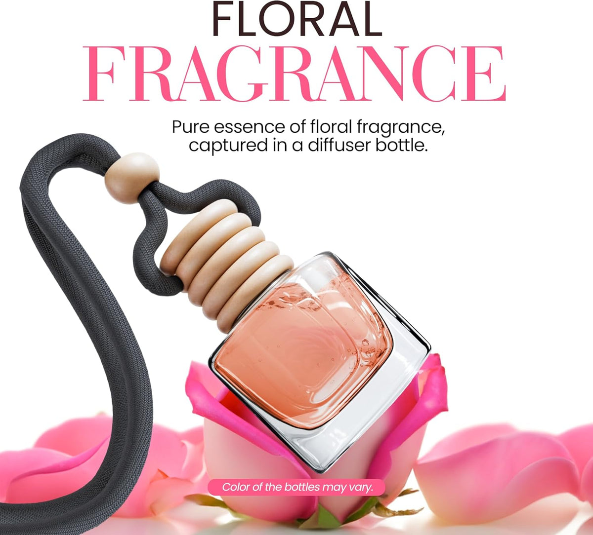 Car Air Fresheners for Women - Floral Fragrance Pack of 2 Long Lasting Car Air Freshener | Odor Eliminator Car Perfume Diffuser with Essential Oils | Automotive Air Freshener Vent Clip by Perfa