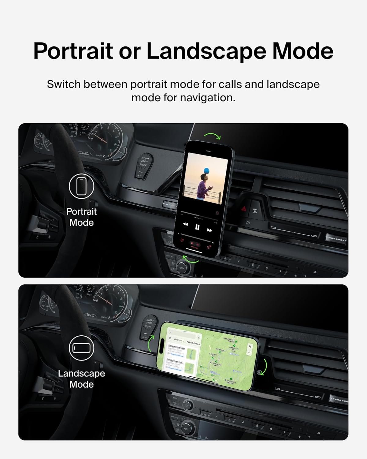 Belkin MagSafe Vent Mount Pro MagSafe iPhone Mount For Car - Silver