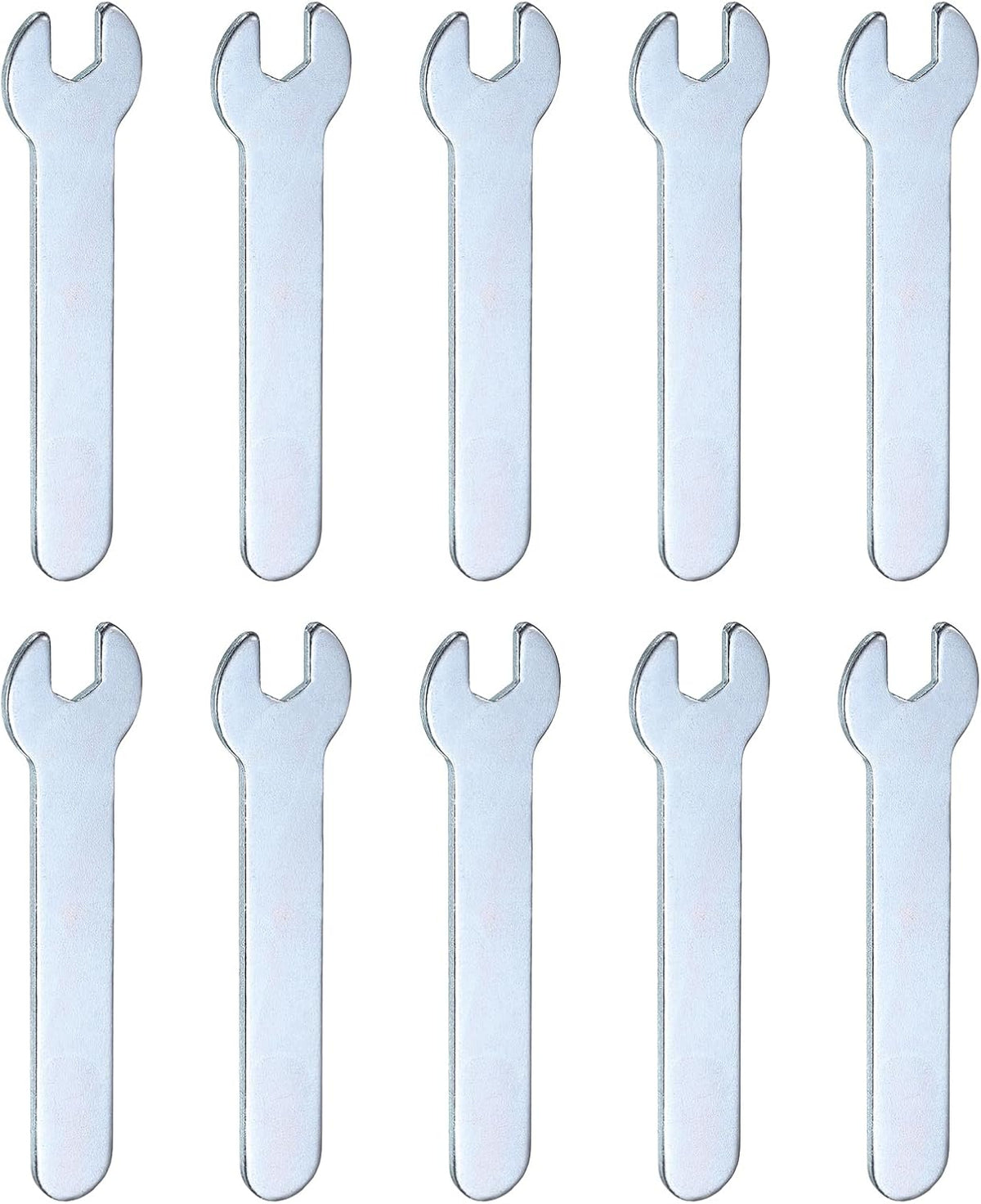 HARFINGTON 10pcs Small Wrench Open End Wrench 6x66x1.5mm Metric U-Shaped Single Open Ended Spanner Super Thin Small Flat Head Galvanizing Wrench for Automotive Repair Furniture Assembly