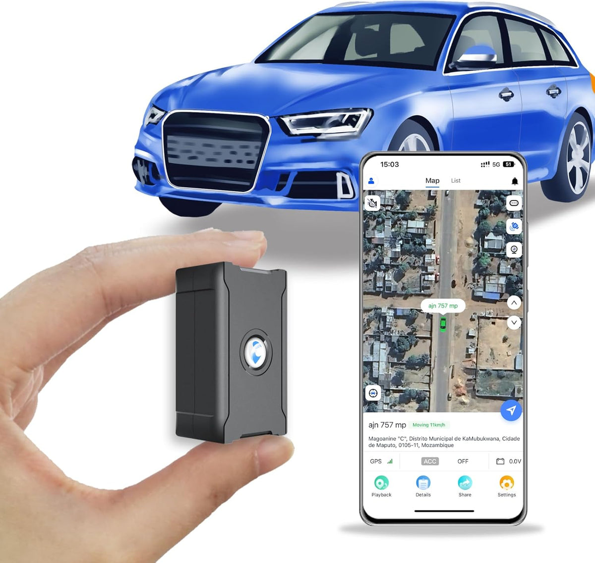 GPS Tracker for Vehicles, 6000Mah Battery Life Up to 90 Days, Waterproof, Magnetic 4G LTE, Unlimited Range, Subscription Required, Multiple Alarms, Hidden Tracker