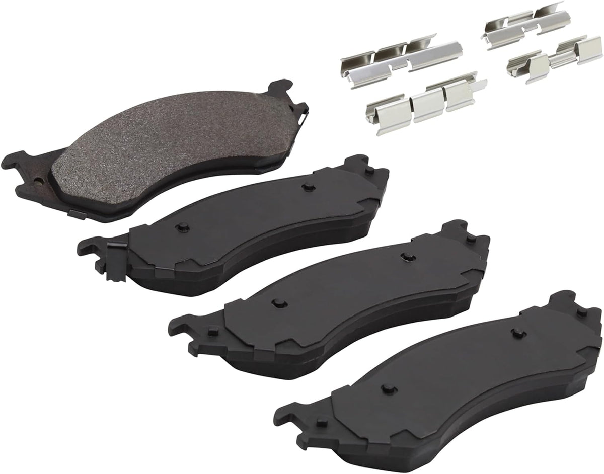 Premium Semi-Metallic Front Brake Pads (1001-0702BM) Compatible with Dodge Durango 2003-2003