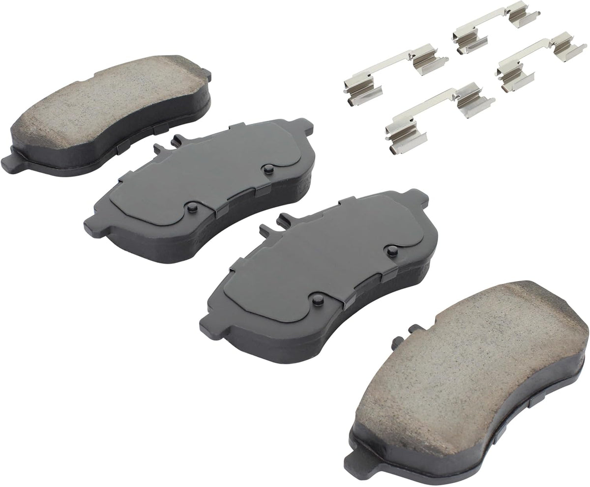 Premium Semi-Metallic Front Brake Pads (1001-1340M) Compatible with Mercedes-Benz C180 2014-2011, C200 2013-2010, C250 2018-2010, C280 2009-2008, C300 2012-2008, SLK250 2015-2014