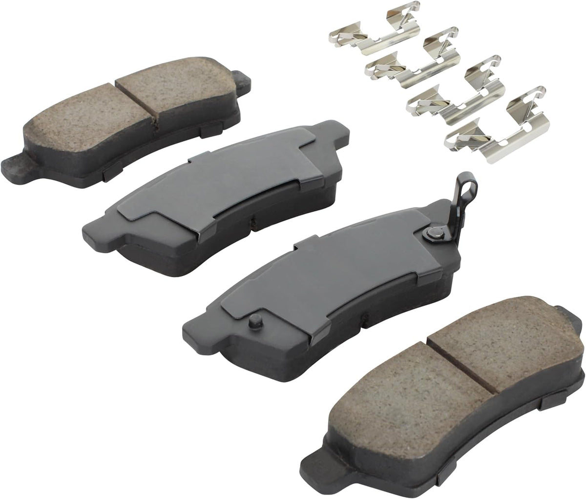 Premium Semi-Metallic Rear Brake Pads (1001-1100M) Compatible with Nissan Frontier 2005-2020, Nissan Xterra 2005-2015, Suzuki Equator 2009-2012