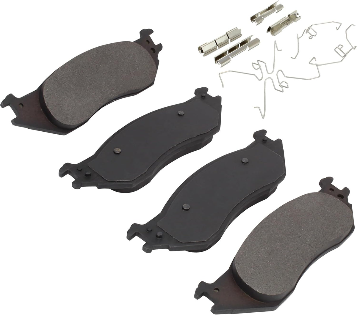 Premium Semi-Metallic Front Brake Pads (1001-1045M) Compatible with Ford E-150 2004-2006, Ford E-150 Club Wagon 2004-2005