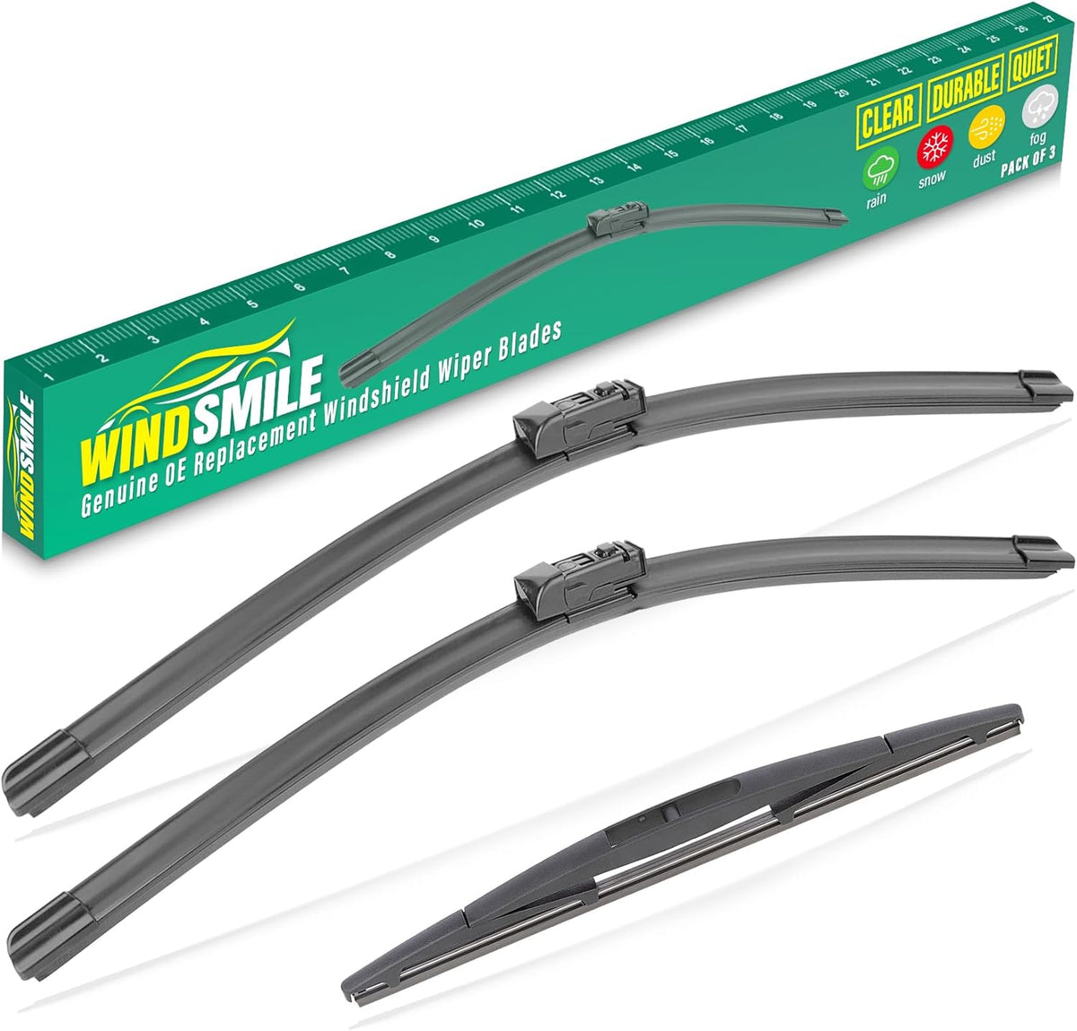 26" 20" 14" Windshield Wiper Blades Replacement for Subaru Ascent 2019 2020 2021 2022 2023 2024 2025 Premium All Weather Front Rear Wipers Set - OEM Quality (Pack of 3)