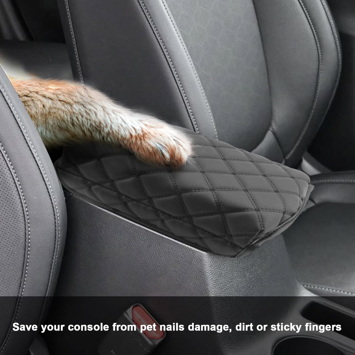 SXCY for 2024 2025 Kia Seltos Armrest Cover for Kia Seltos 2025 Accessories 2021-2024 2025 Seltos Center Console Cover Pad 2024 2025 Seltos Middle Console Cover (Thick Soft Pad)
