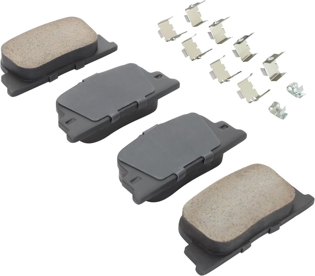 Premium Semi-Metallic Rear Brake Pads (1001-0835M) Compatible with Lexus ES300 2000-2001, Scion tC 2005-2010, Toyota Camry 2000-2001