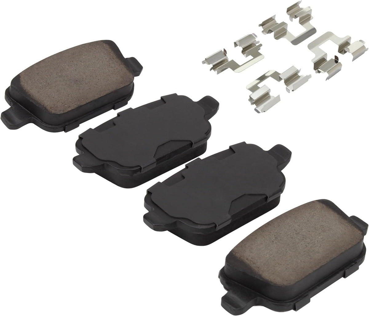 Premium Ceramic Rear Brake Pads (1001-1314C) Compatible with Land Rover LR2 2013-2015, Volvo S80 2007-2009