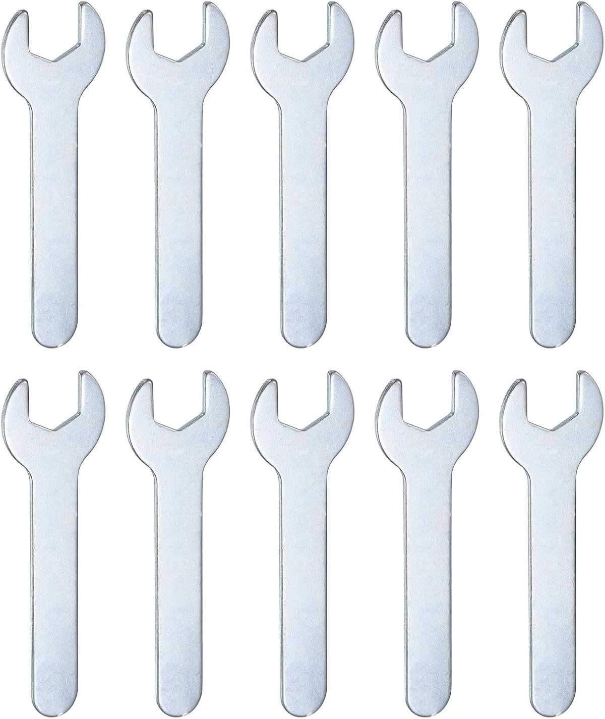 HARFINGTON 10pcs Small Wrench 11x70x1.5mm Metric U-Shaped Single Open Ended Spanner Super Thin Flat Head Galvanizing Wrench for Automotive Repair Furniture Assembly