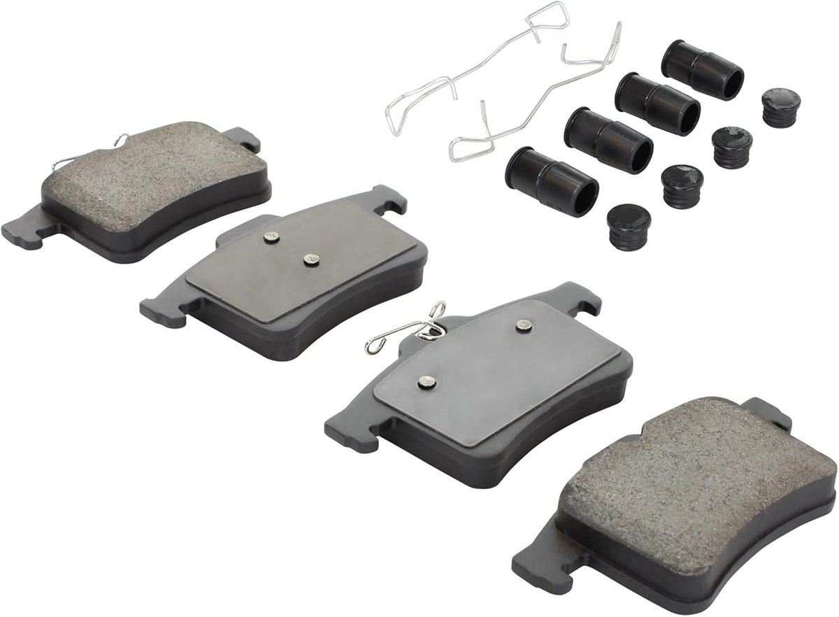 Premium Semi-Metallic Rear Brake Pads (1001-1449M) Compatible with Jaguar XF 2015-2010, XFR 2015-2010, XFR-S 2015-2013, XJ 2015-2010, XJR 2015-2014, XKR 2015-2010, XKR-S 2015-2012