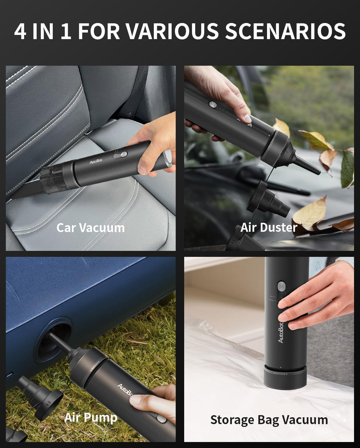 Car Vacuum, Handheld Vacuum Cleaner Blow & Suction 2 in 1, 20000PA High Power Car Vacuum Portable Cordless, Portable Vacuum for Car, 70 Mins Runtime, 3.5H Type-C Fast Charge, Home, Keyboard Cleaning