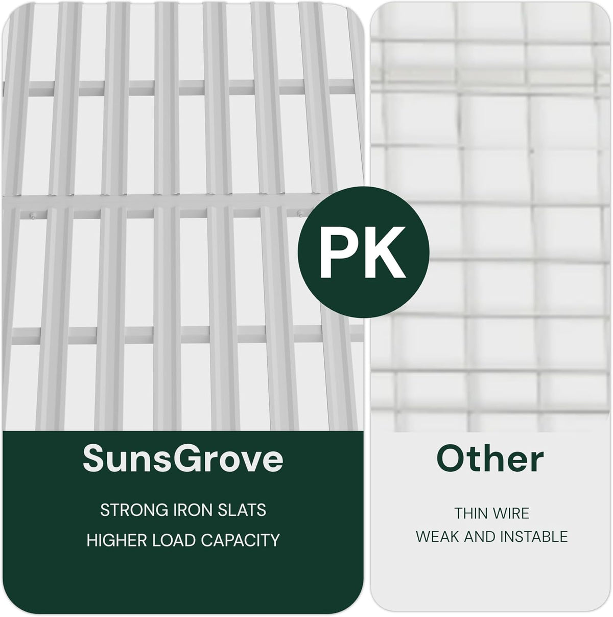 SunsGrove 3x8 Garage Storage Overhead Rack Organization, Adjustable Ceiling Mounted Storage Racks, 800LBS Weight Capacity, 22"-40" Ceiling Dropdown, White