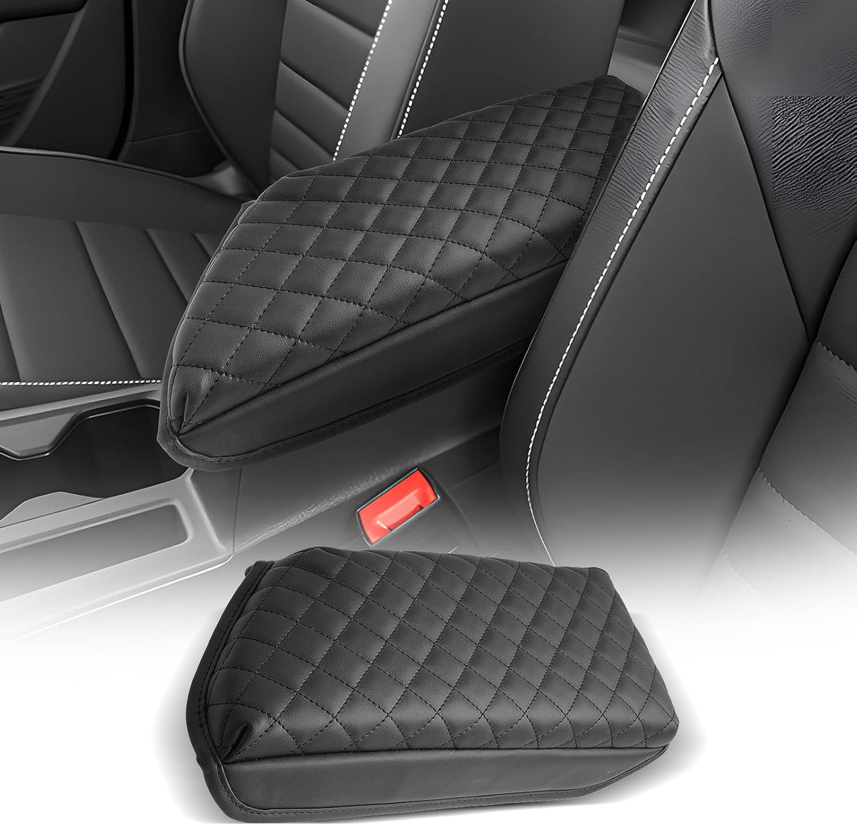 CDEFG for Volkswagen Jetta 2020-2025 Center Console Cover Armrest Box Cover for Jetta (S, Sport, SE, SEL, GLI Autobahn) 2021 2022 2023 2024 2025 Accessories Console Arm Rest Protector