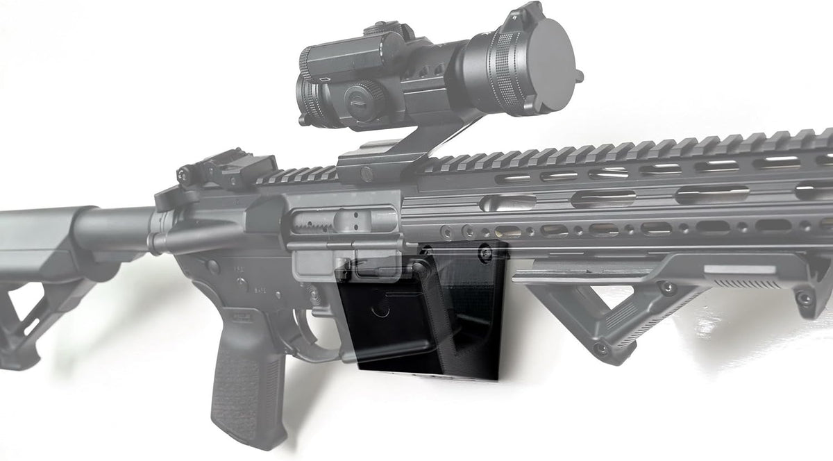 Spartan Mounts Locking .223/5.56 Rifle Mount Wall Display | Low Profile Floating Design Vertical and Horizontal Mounting Solution | Gun Room Safe Storage Organzation | Made in USA