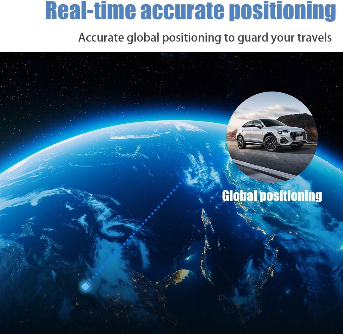 GPS Tracker for Vehicles,Car GPS Tracker Portable Real Time Magnetic GPS Tracking Device, Full Global Coverage Location Tracker for Car,kids,dogs,Trucks/Person. No Subscription Required/No Monthly Fee