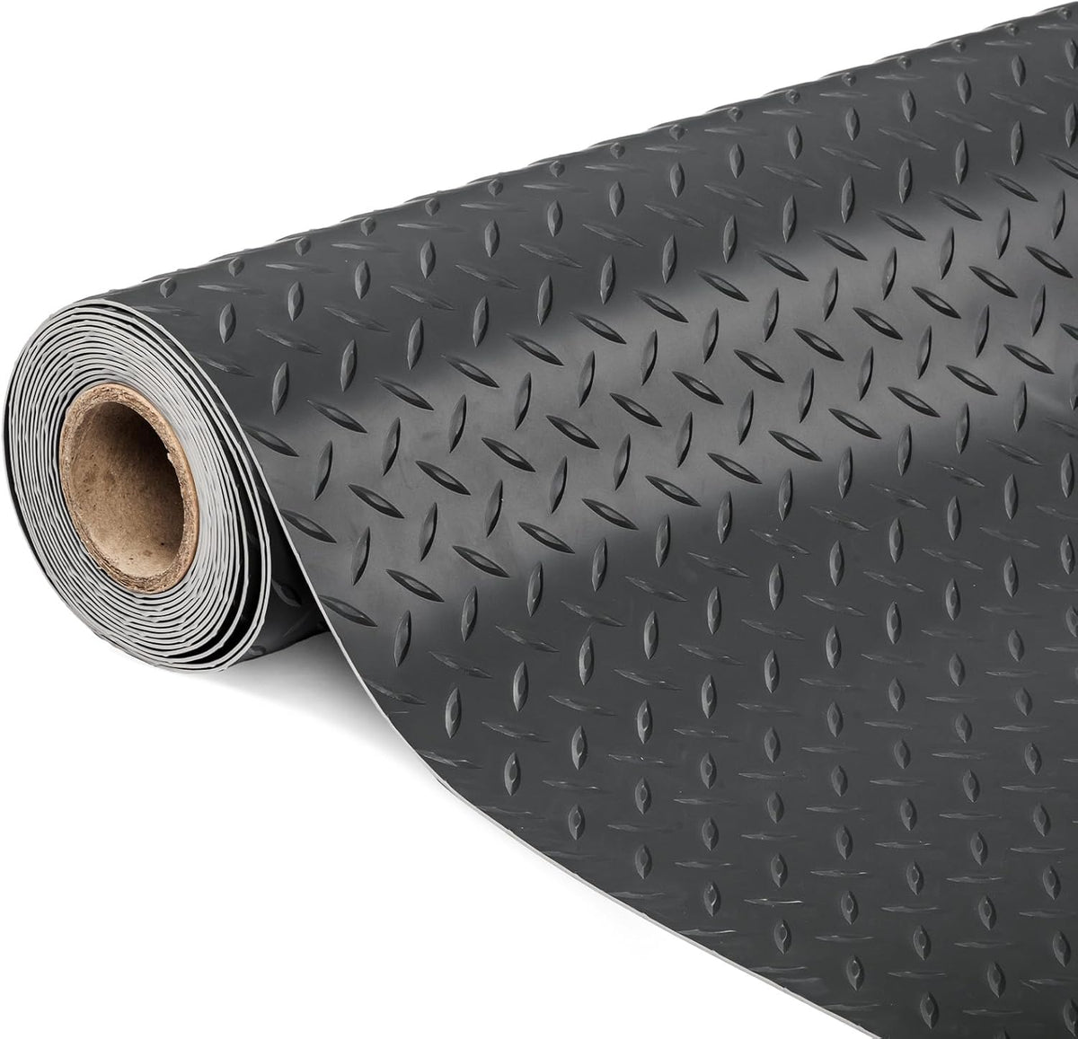 TUFFIOM 7.5 x 17 FT Garage Floor Mat, Thickened Diamond Plate PVC Garage Mats Flooring Roll for Under Car, Garage Car Parking Mats for Compact SUVS, Sports Car