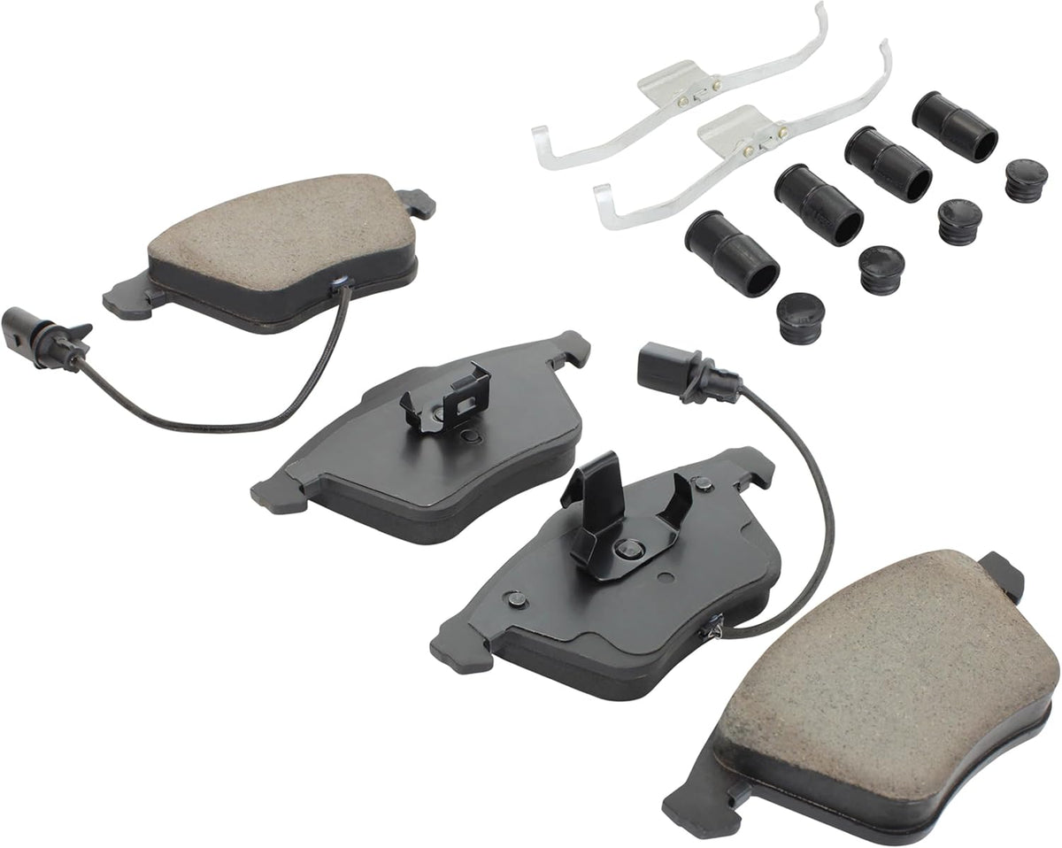 Premium Semi-Metallic Front Brake Pads (1001-0915AM) Compatible with Audi A4 2009-2001, A4 Quattro 2009-2005, A6 2011-2005, A6 Quattro 2011-2005, S4 2009-2004, Volkswagen R32 2008