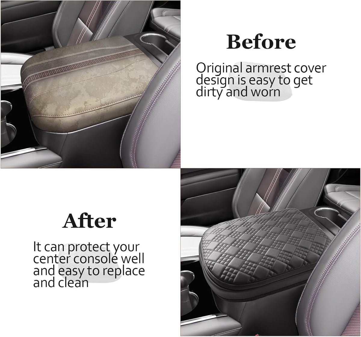 SKTU 2025 Chevy Tahoe Center Console Cover for 2025+ Chevrolet Tahoe/Suburban Armrest Cover 2025 Chevy Tahoe/Chevy Suburban Seat Box Cover 2025 Chevy Tahoe Accessories Center Console Cushion