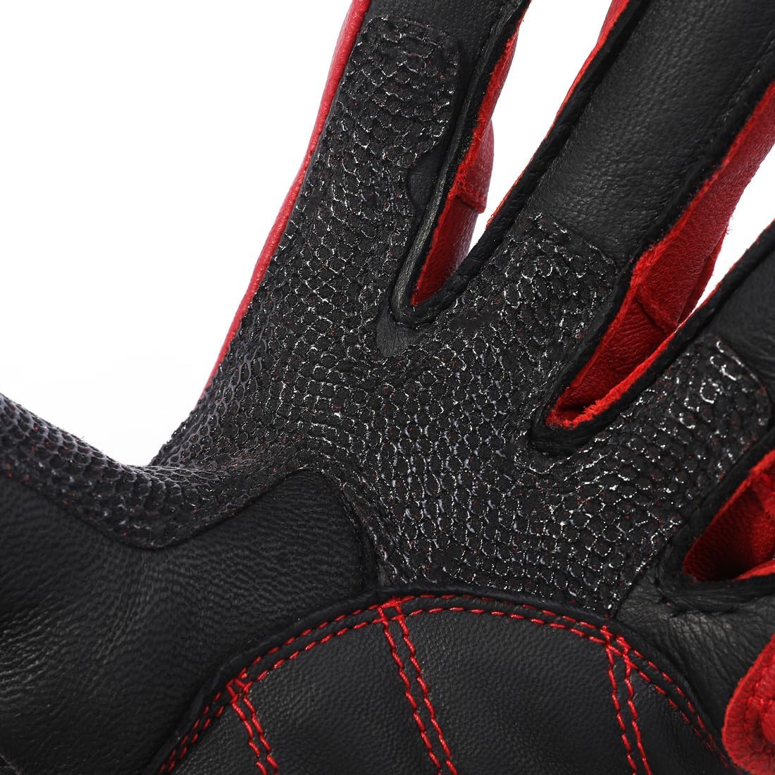 Harssidanzar Leather Motorcycle Gloves for Men and Women,Powersports Carbon Fiber Knuckle Protection Motorbike Gloves KM045