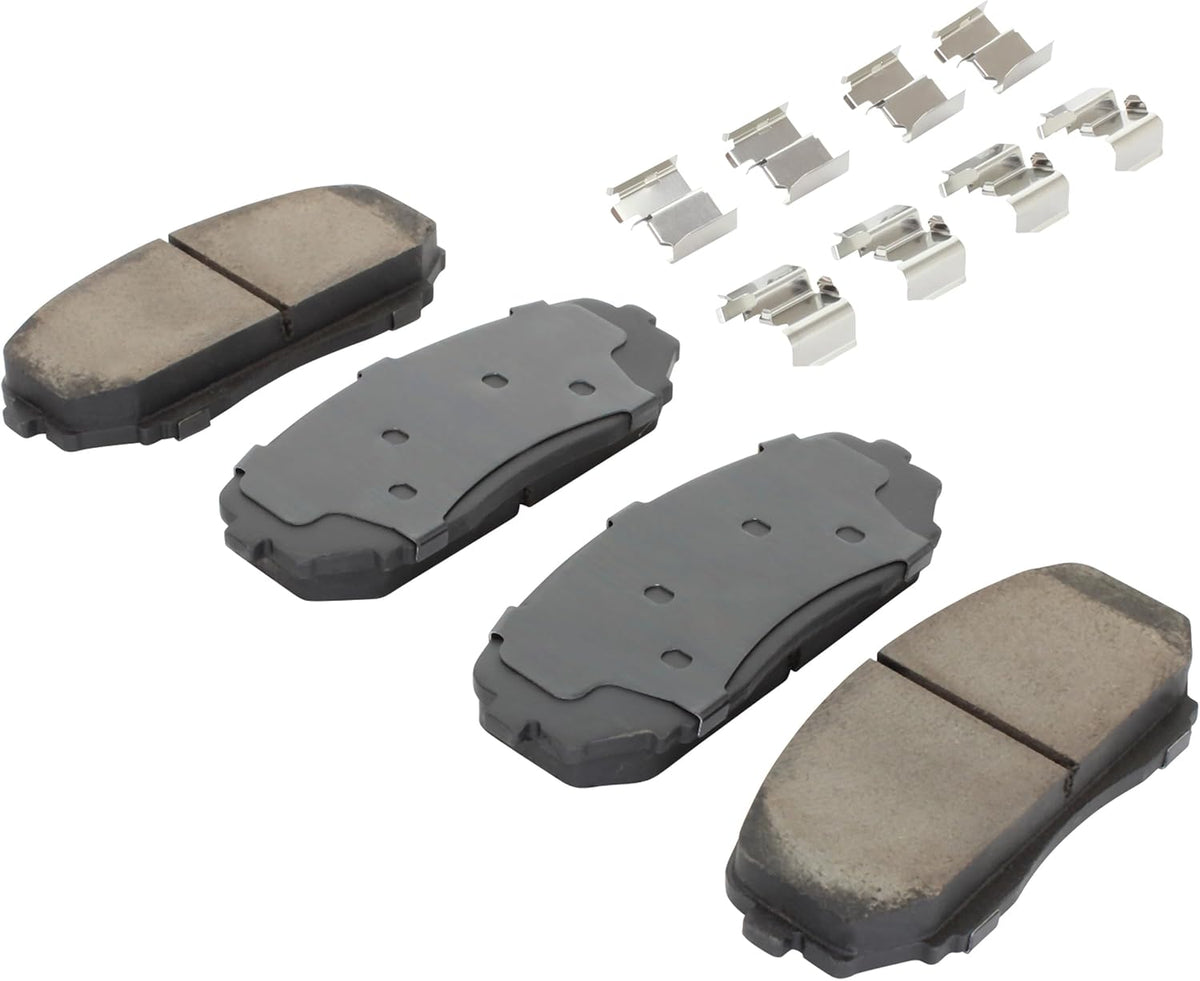 Premium Ceramic Front Brake Pads (1001-1258C) Compatible with Ford Edge 2014-2007, Lincoln MKX 2015-2007, Mazda CX-5 2024-2019, CX-7 2012-2007, CX-9 2023-2007, Mitsubishi L200 2023-2021