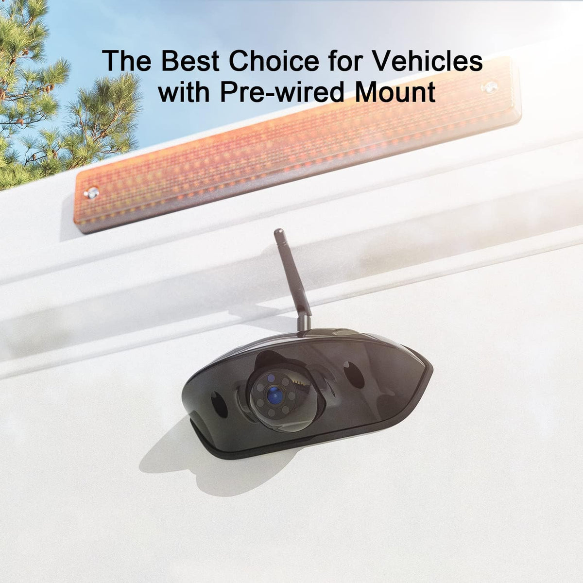 Fookoo HD 1080P 7" Wireless RV Backup Camera System for Furrion Pre-Wired RV Truck Camper, 7" IPS DVR Monitor & Rear View Camera, IR Night Vision IP69 Waterproof DIY Parking Lines - DW7Y5