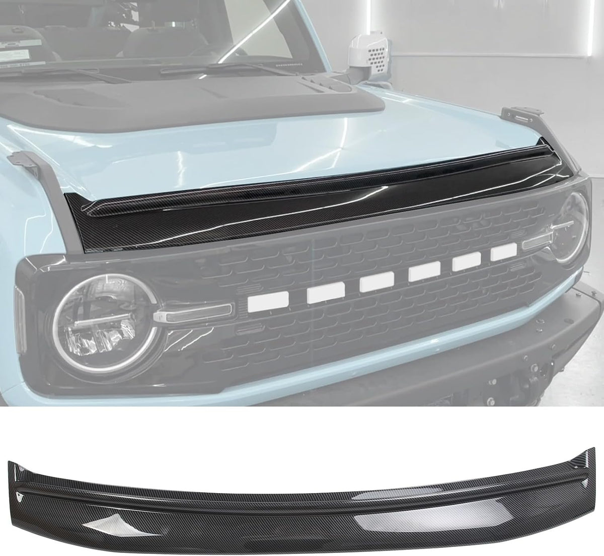 Bug Shield Hood Deflector for Ford Bronco 2021-2025 2/4 Door Bug Deflector Hood Protector for Bronco