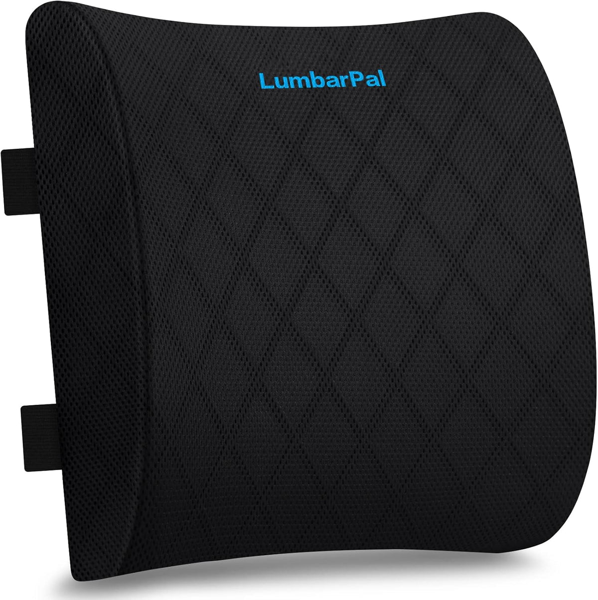 Lumbar Support Pillow for Office Chair Back Support Lumbar Pillow for Car, Gaming, Office Chair - Improve Sitting Posture & Back Pain Relief, Memory Foam, Adjustable Straps, Black