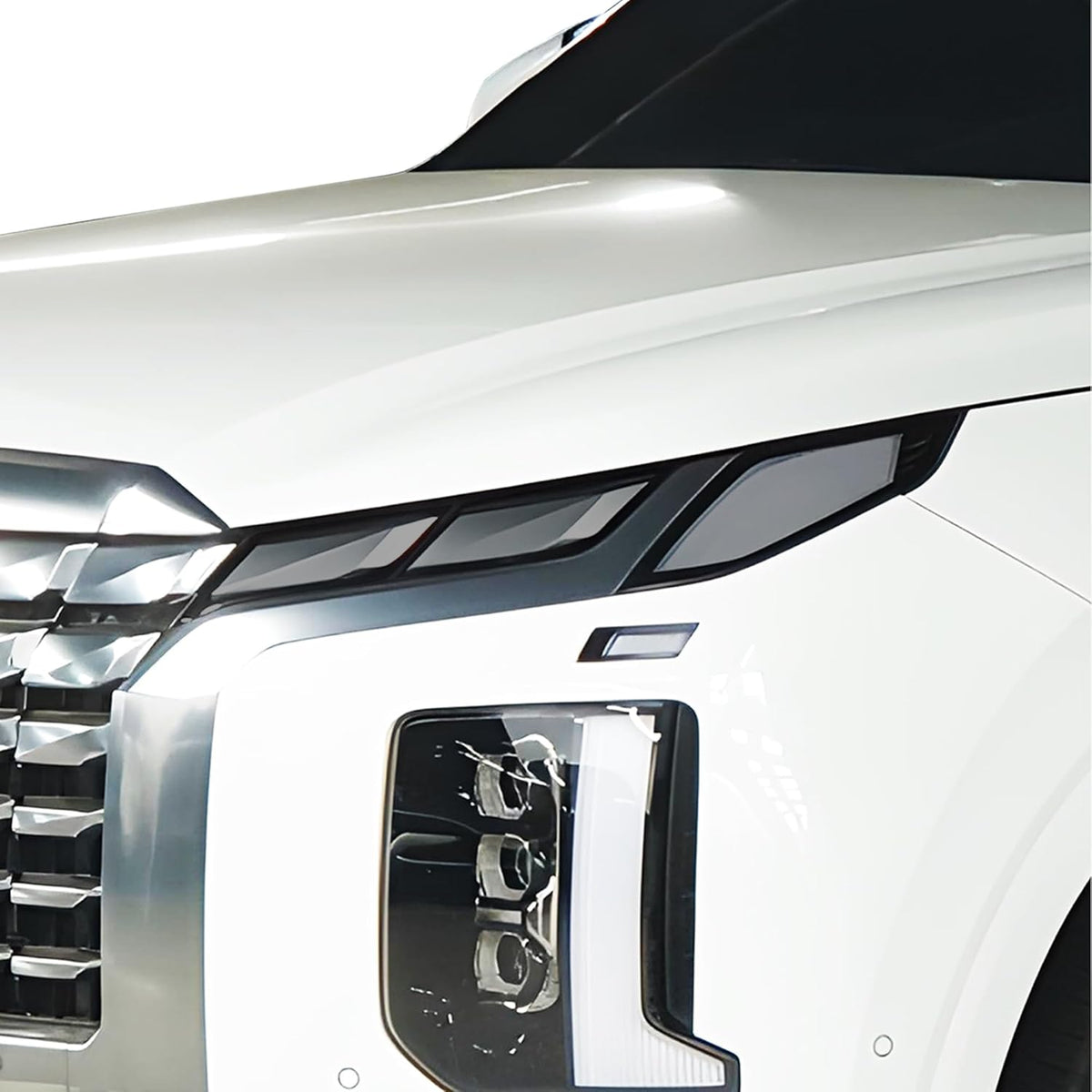 BOGAR TECH DESIGNS Full Headlight Head Light Tint Kit Compatible with Hyundai Palisade 2023-2025, Light Smoke