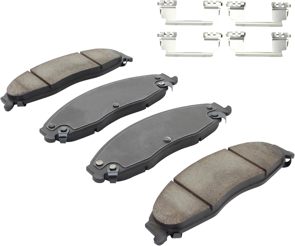Premium Semi-Metallic Front Brake Pads (1001-0921M) Compatible with Cadillac CTS 2003-2007, Cadillac STS 2005-2008, Pontiac Grand Prix 2005-2008