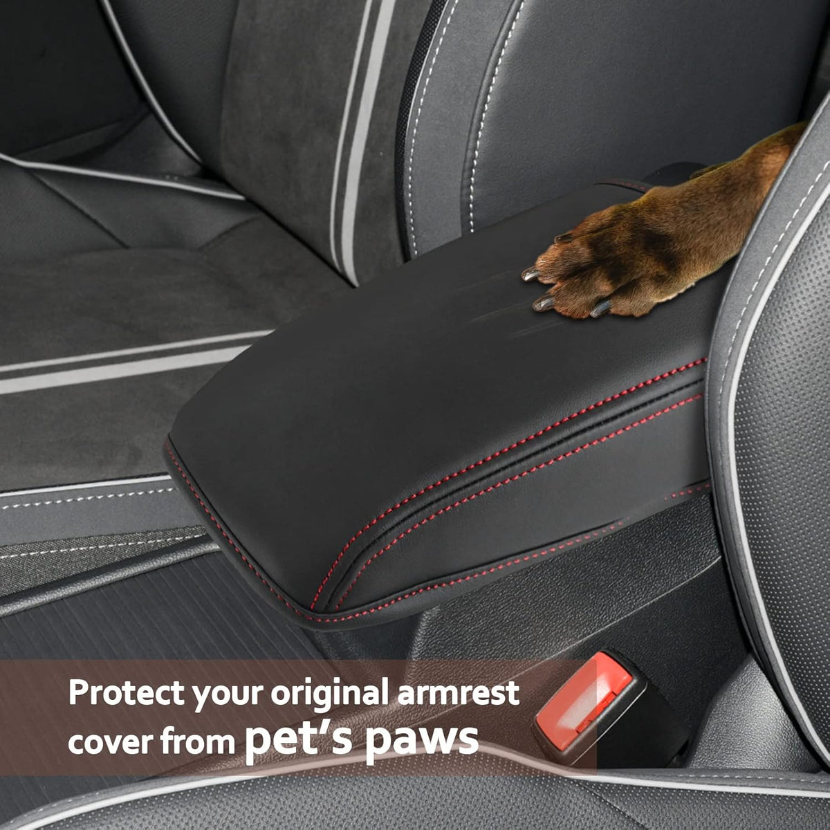 SKTU for 2013-2019 Volkswagen VW Golf 7 MK7 MK7.5 Central Console Armrest Rest Pad 2019 Golf 7 MK7 MK7.5 Center Console Seat Box Cover Protector Automotive Car Center Console Soft Cushion