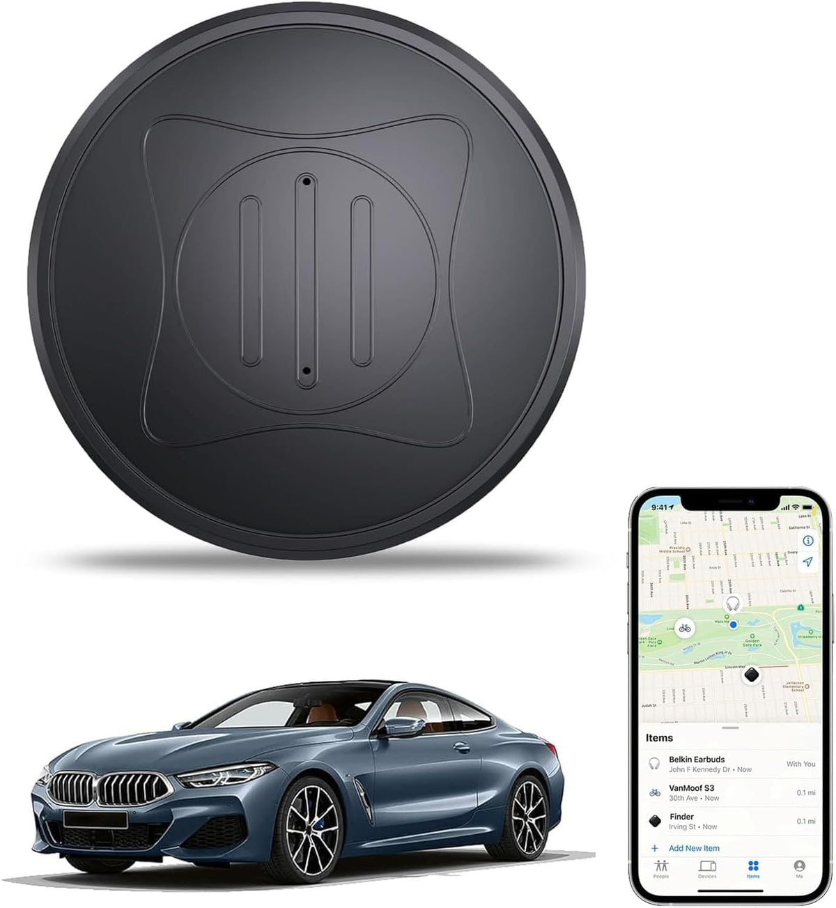 Mini GPS Tracker for Vehicles - Magnetic Real-Time GPS Tracker,Tracking Devices for Cars Hidden,Global Coverage Location Tracker for Kids,Dogs,Trucks/Person,No Subscription Required/No Monthly Fee