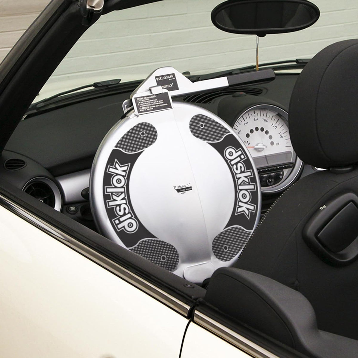 Security Device - Steering Wheel Lock - Full Cover - Silver - Thatcham Approved (Large, 16.4in - 17.3in)