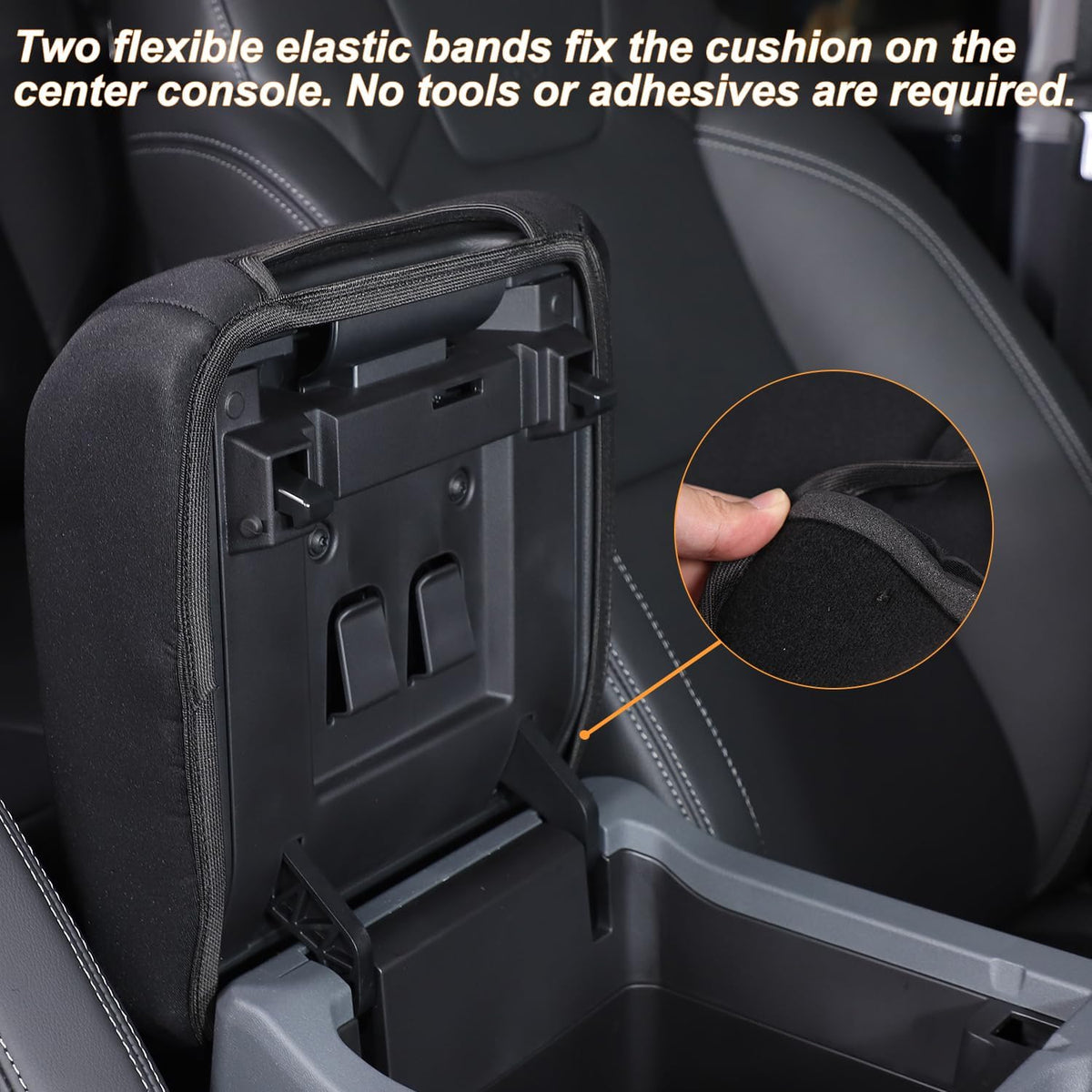 Car Armrest Box Cover Protector Compatible with Ineos Grenadier 2020-2024 Center Console Lid Protector Cover Original Customized Armrest Cover (Black)