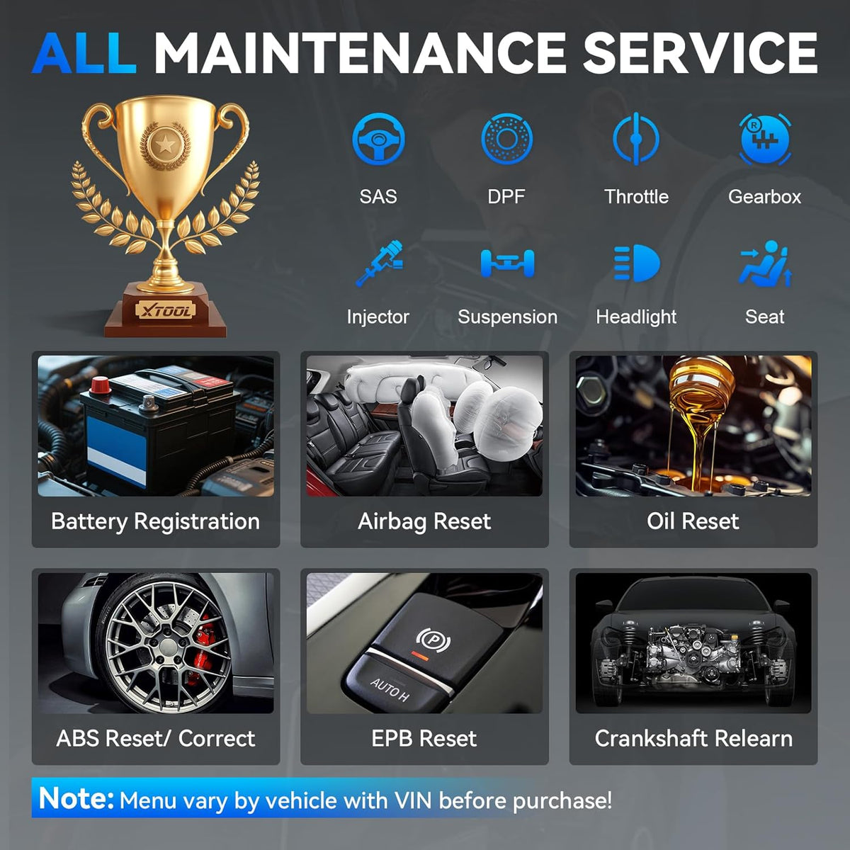 XTOOL IP500 for BMW OBD2 Scanner, Full Systems Bidirectional Scan Tool with ECU Coding, Battery Registration Tool for BMW/MiNi/RR, All Reset Services-(Injector Coding/BMS/ABS), Lifetime Free Update
