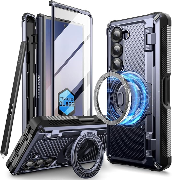 SUPCASE for Z Fold 6 Case with S Pen Holder [UB Pro Mag] [Compatible with MagSafe] [Military Grade Protection] [Built-in Screen Protector & Magnetic Ring Holder] Rugged Shockproof Phone Case, Mountain