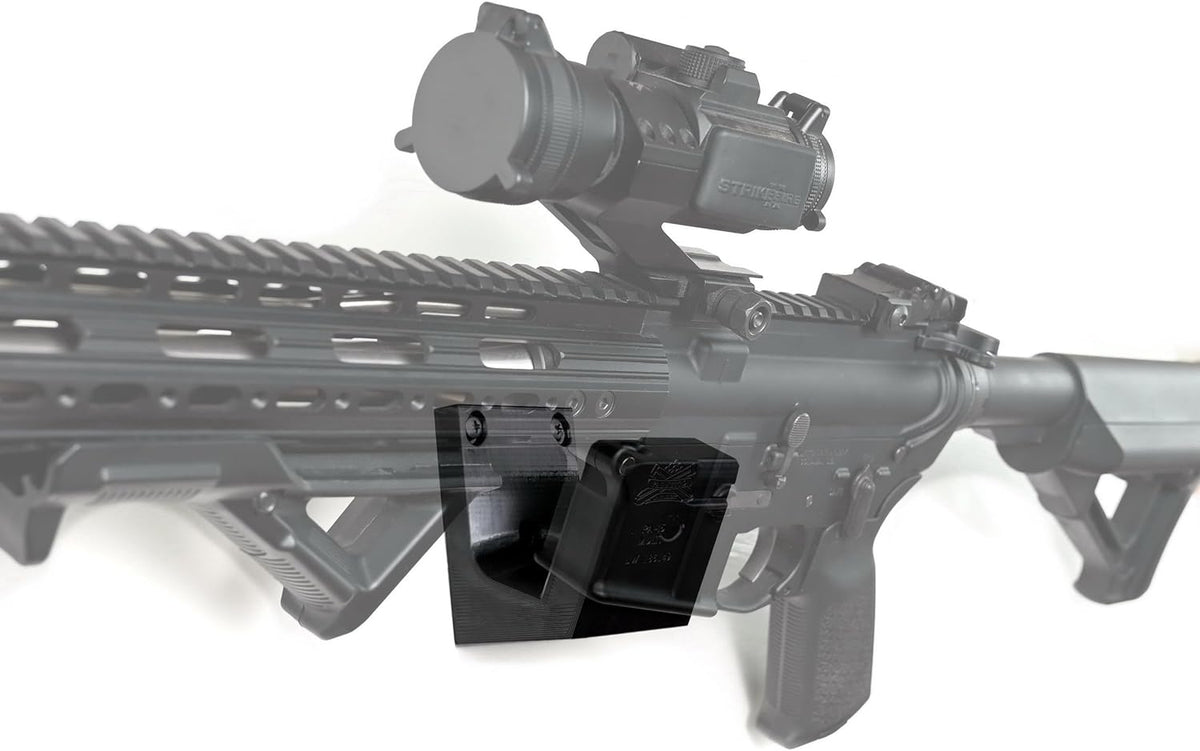 Spartan Mounts Locking .223/5.56 Rifle Mount Wall Display | Low Profile Floating Design Vertical and Horizontal Mounting Solution | Gun Room Safe Storage Organzation | Made in USA