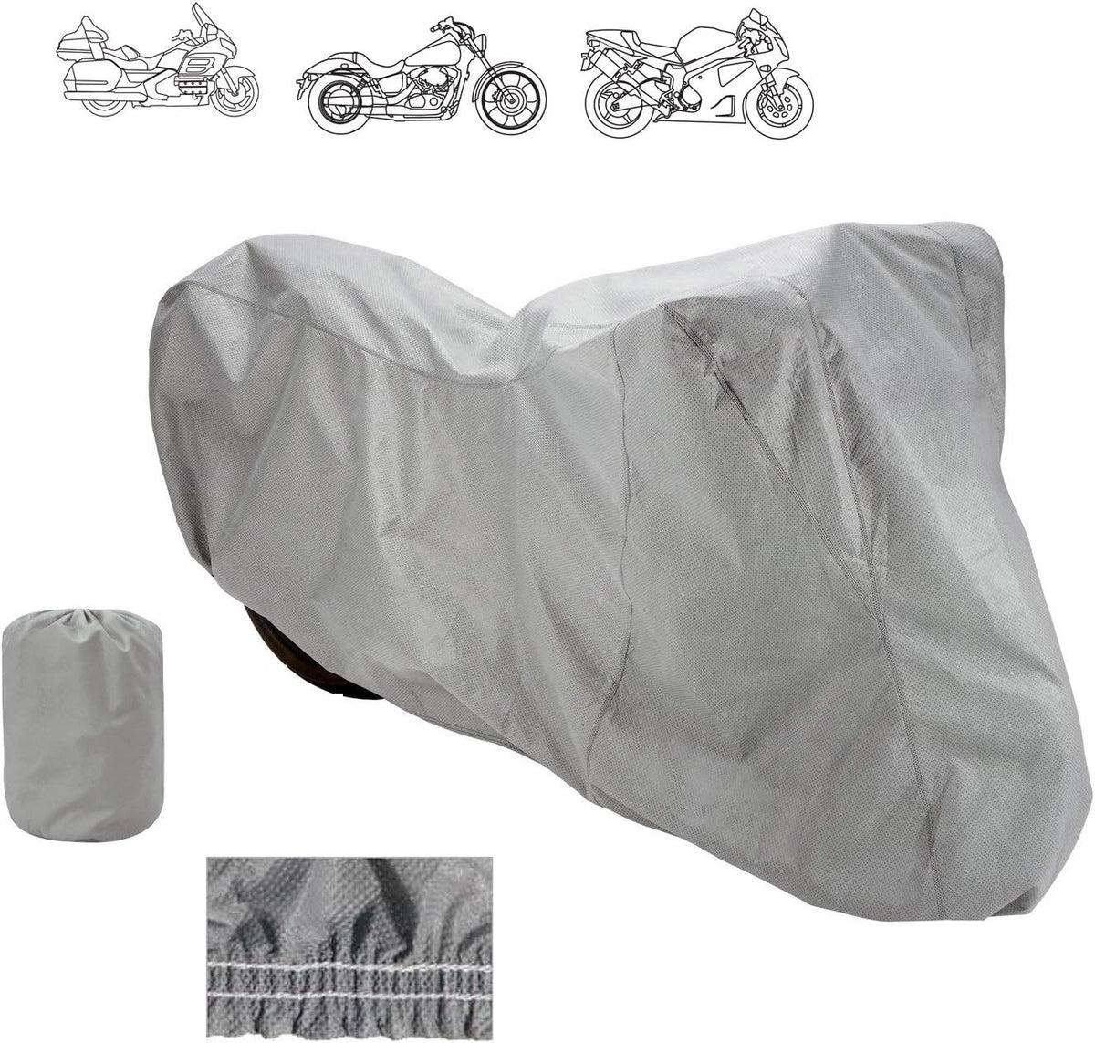 SavvyCraft Motorcycle Storage Cover for Sports Bikes, Cruisers Fit up to 97" L