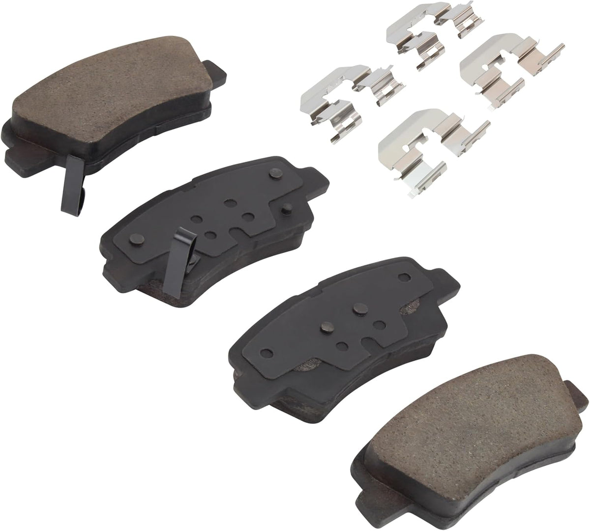 Premium Ceramic Rear Brake Pads (1001-1313C) Compatible with Hyundai Elantra 2010-2010, Hyundai Sonata 2008-2011, Kia Amanti 2007-2009, Kia Soul 2010-2013