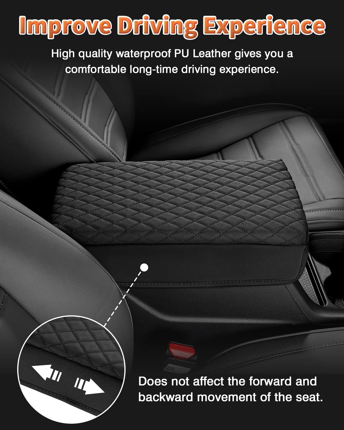Shademax Center Console Cover for Honda CRV 2026 2025 2024 2023 Accessories CRV Armrest Cover Center Console Cushion Pad Leather Miiddle Console Lid Arm Rest Seat Box Cover Protector Anti-Scratch