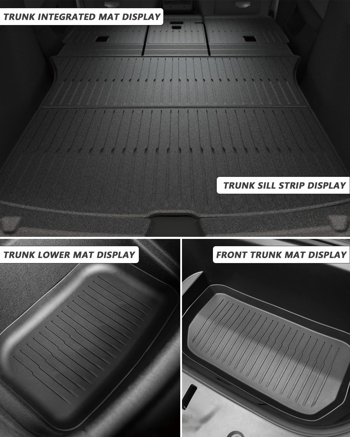 for New 2025 Tesla Model Y Juniper TPE Floor Mats & Front Rear Cargo Mat Full Cover Rear Trunk Mats Fit for New Version Tesla ModelY Juniper Accessories