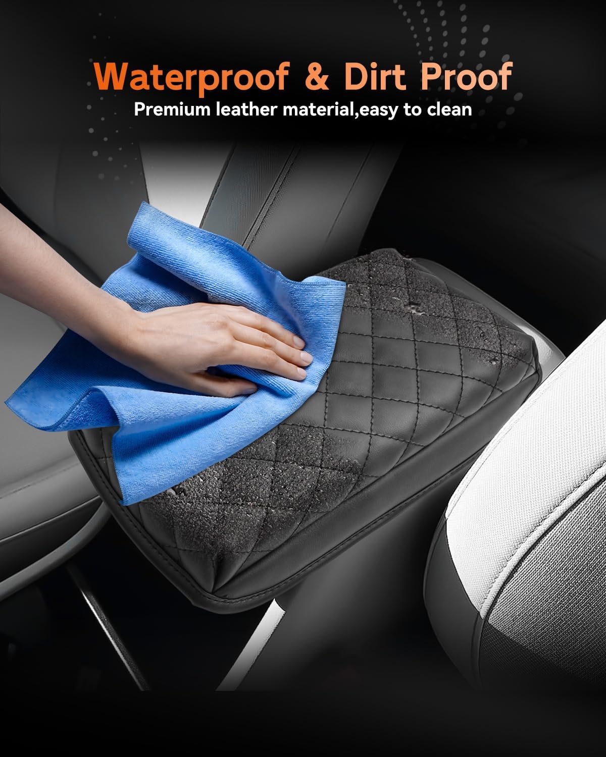 CDEFG for 2024-2025 Hyundai Kona Center Console Cover Armrest Cover for Kona (SE, SEL, SEL Convenience, N Line S, N Line, Limited) Accessories Console Arm Rest Protector