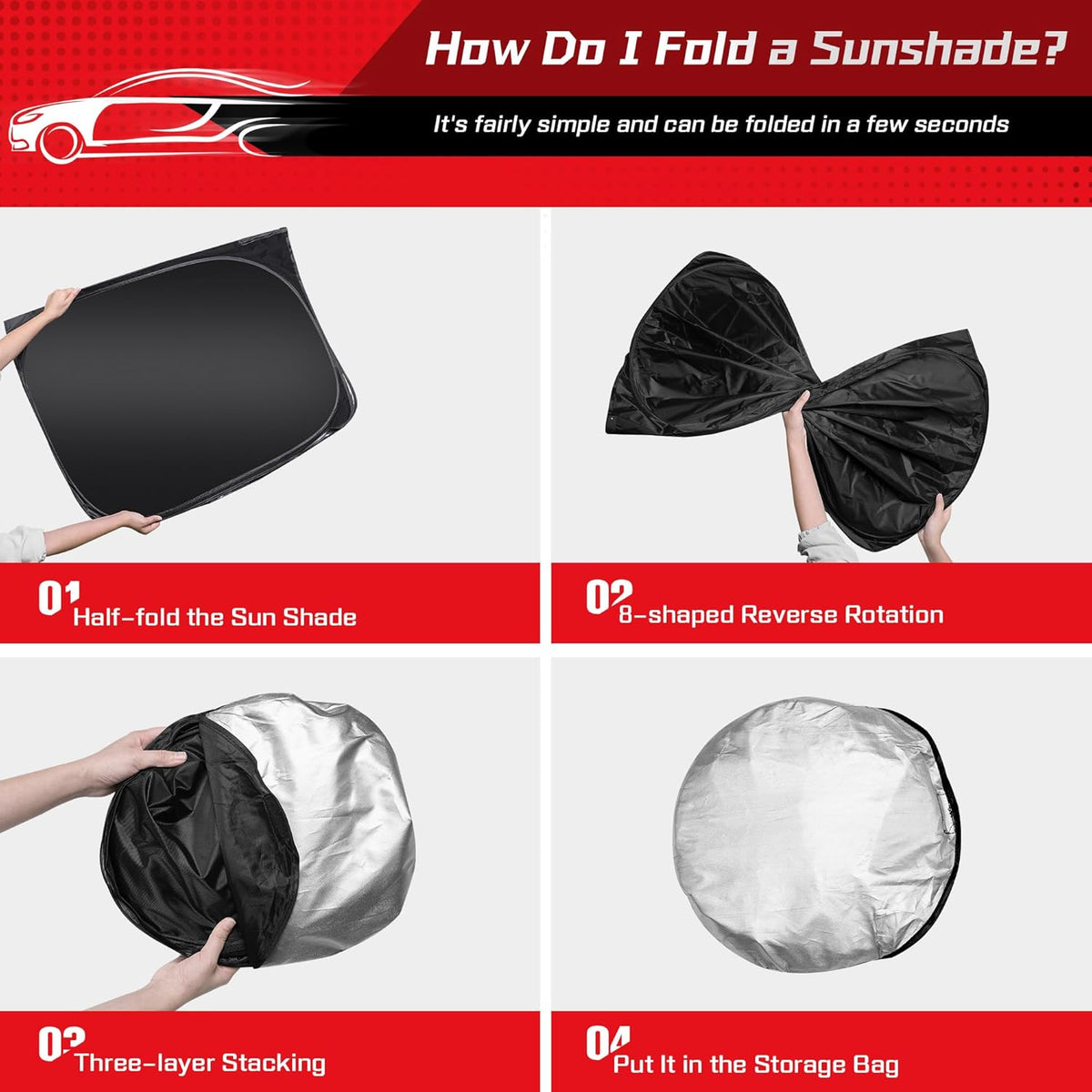 ARISMOTOR Windshield Sun Shade for Kia Stinger 2018-2023, Custom Fit Foldable Front Window Sunshade Sun Visor Protector, Block UV Rays Keep Your Car Cooler