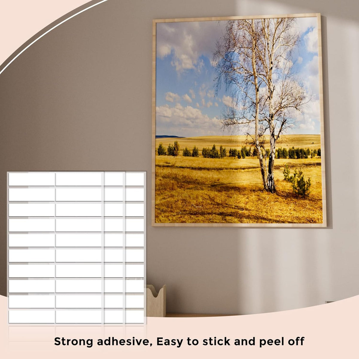 270pcs Double Sided Tape Wall Nano Sticky Dots Mounting Putty Two Sided Adhesive Strips Strong Sticky Tack No Traces - Crafts Poster Decoration Picture Hanging Crafting Party - 0.8" Round & Strips