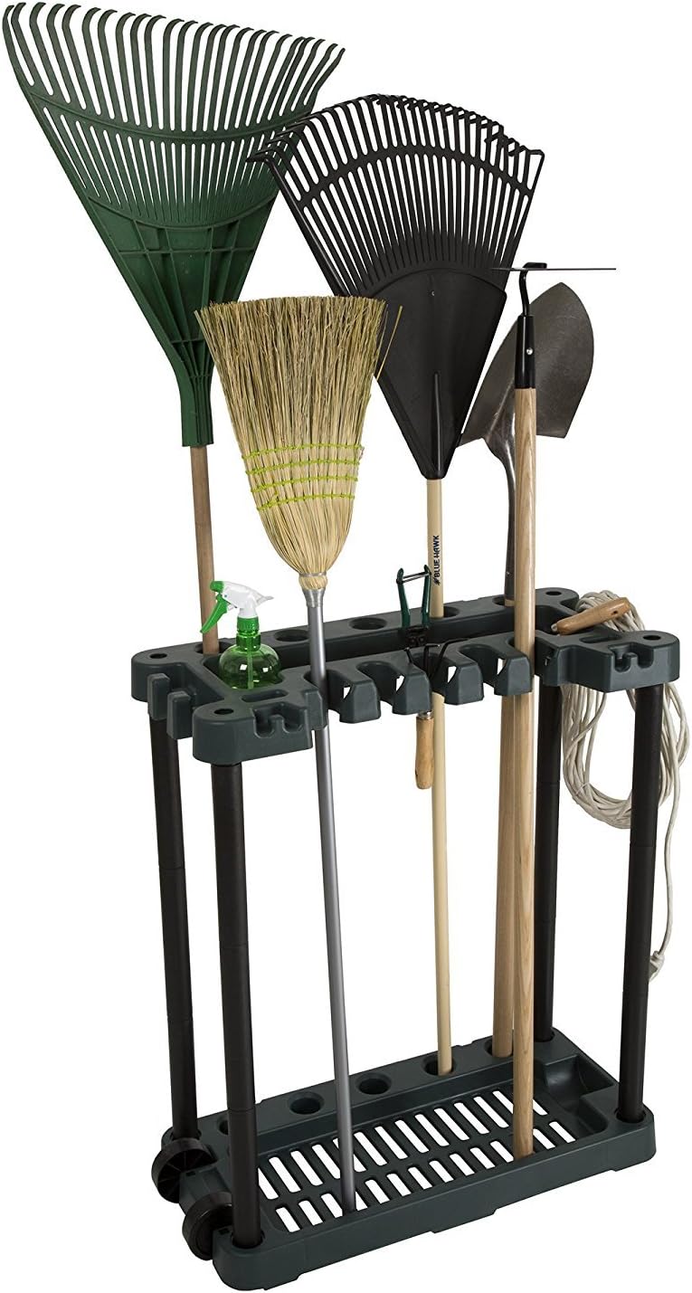 Garden Tool Organizer - Utility Rack, Holds Yard Tools - Garage Organizers and Storage Home Essentials by Stalwart - 40 Yard Tools, UNIT