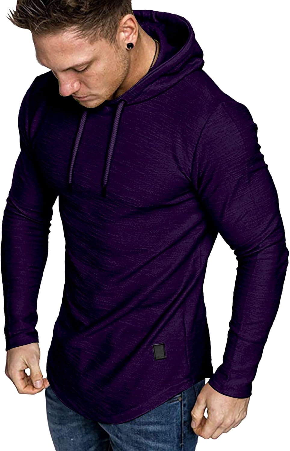 Lexiart Mens Fashion Athletic Hoodies Sport Sweatshirt Solid Color Fleece Pullover